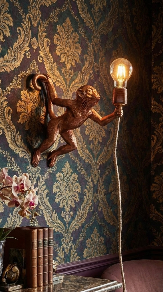 Rustik Maymun Duvar Aplik – Özel Tasarım