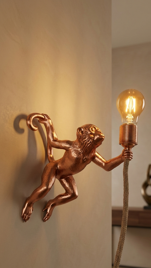 Rustik Maymun Duvar Aplik – Özel Tasarım