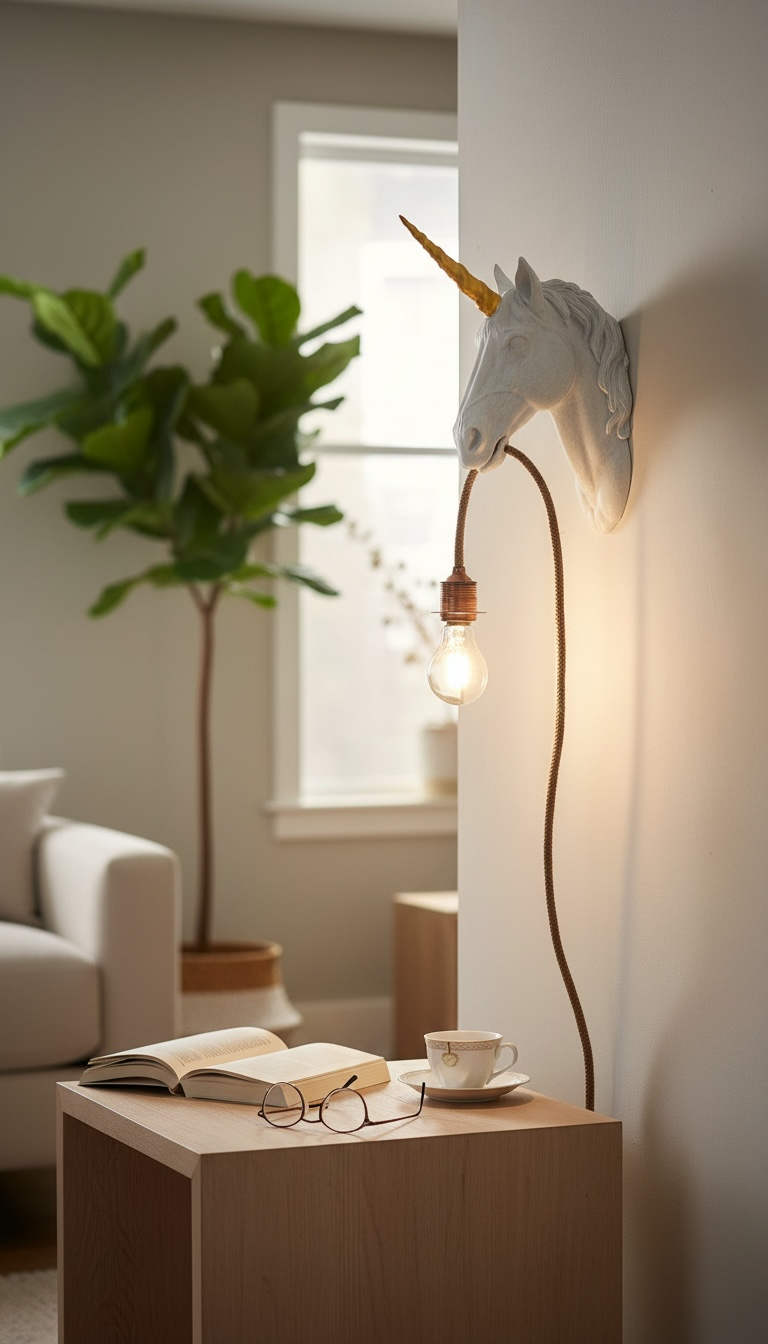 🦄 Unicorn Duvar Aplik – Masalsı Işık Tasarımı