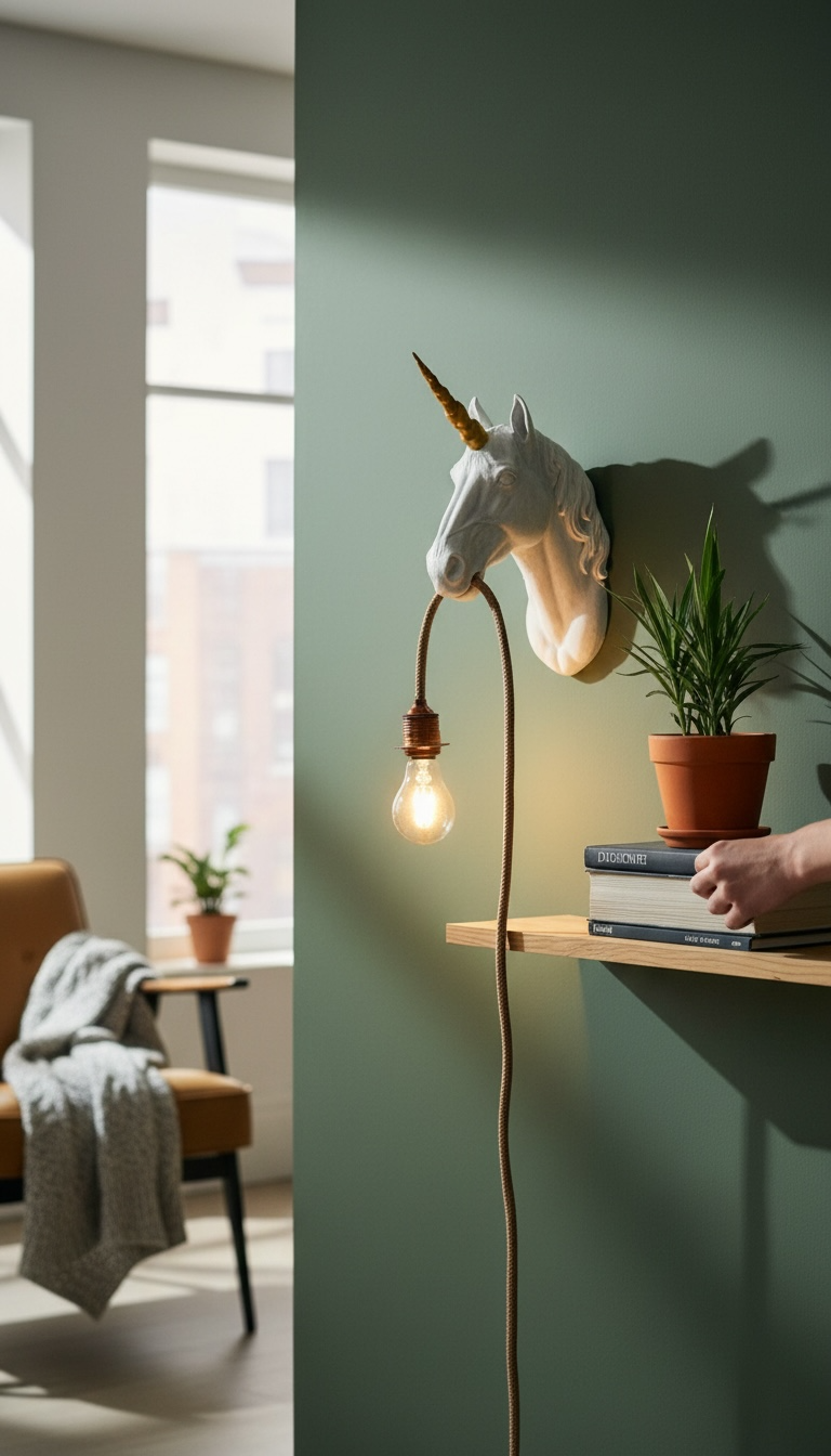 🦄 Unicorn Duvar Aplik – Masalsı Işık Tasarımı