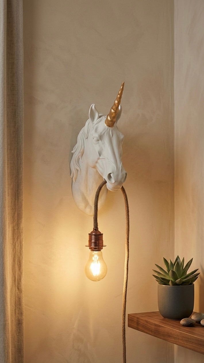 🦄 Unicorn Duvar Aplik – Masalsı Işık Tasarımı