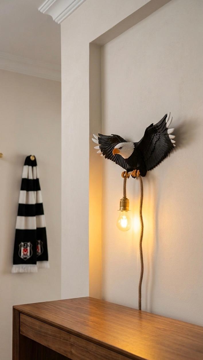 Kartal Tasarımlı Dekoratif Duvar Lambası