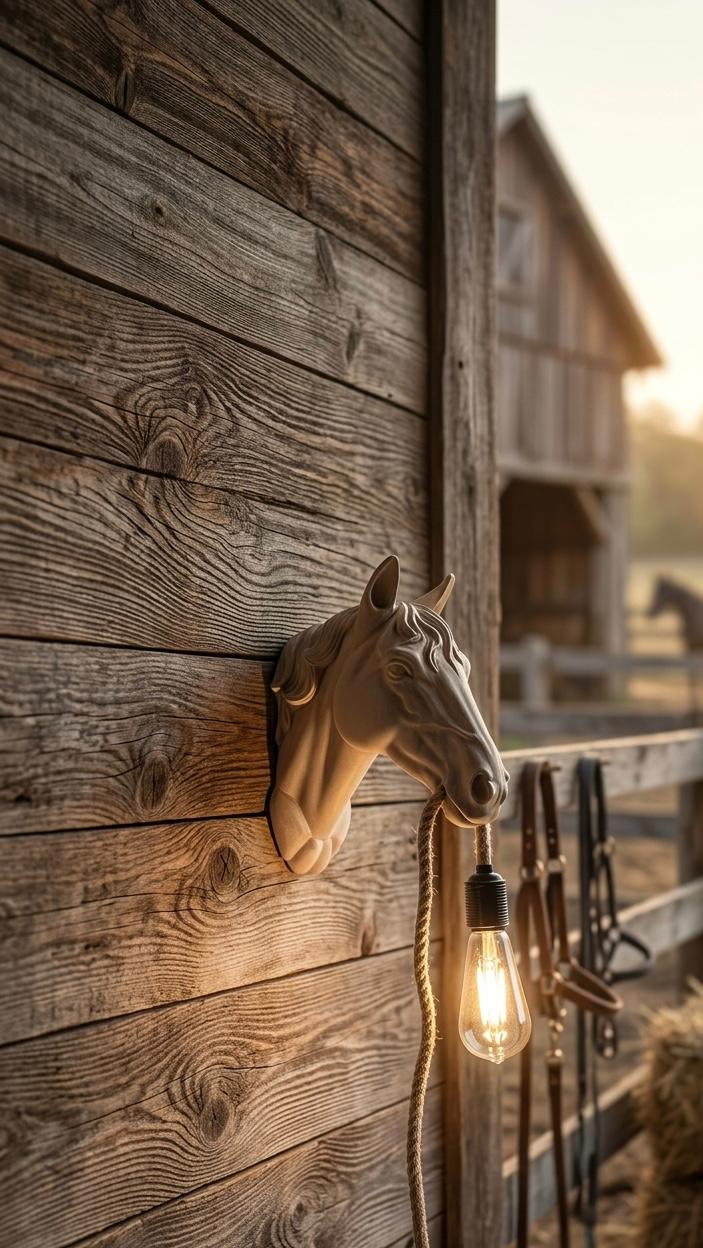 🐎 At başı tasarımlı dekoratif duvar apliği