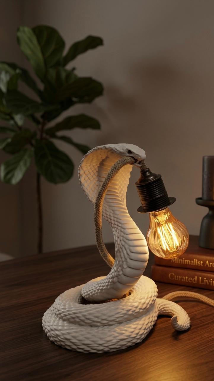 ⚜️ Obsidian Cobra Işık Heykeli