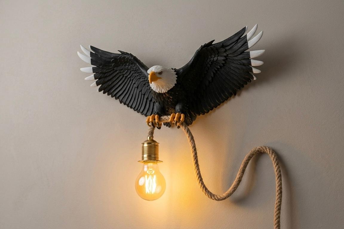 Kartal Tasarımlı Dekoratif Duvar Lambası